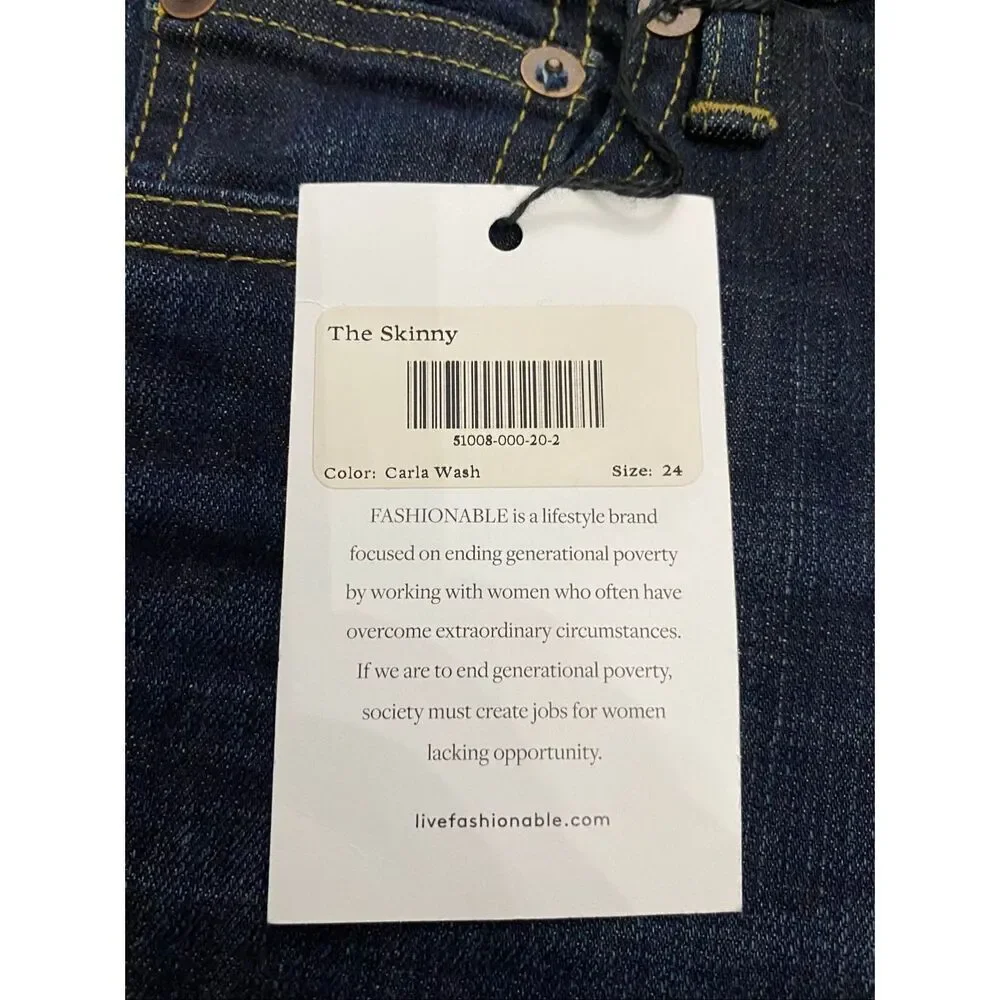 Able Mid Rise Skinny Jeans Dark Wash Women’s size 24